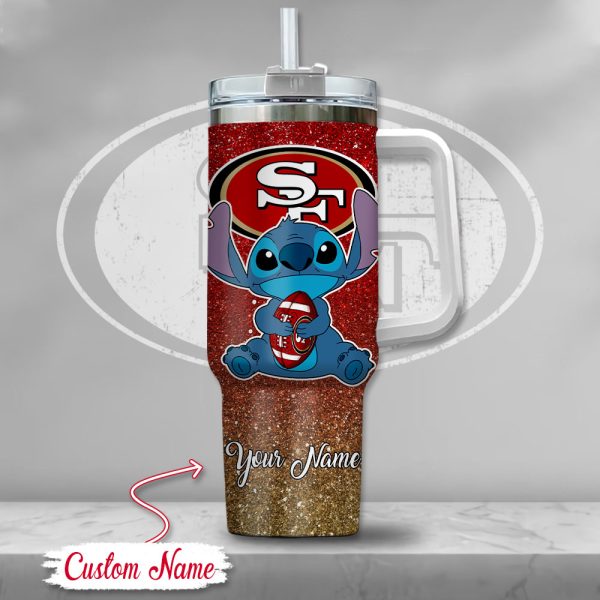 San Francisco 49ers NFL Custom Stanley Quencher 30oz-40oz Stainless Steel Tumbler Hot And Cold Tumbler - Image 2