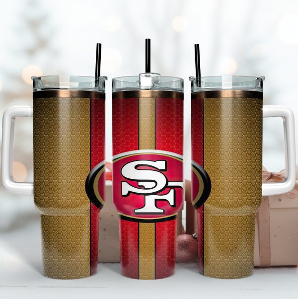San Francisco 49ers NFL Custom Stanley Quencher 30oz-40oz Stainless Steel Tumbler Hot And Cold Tumbler