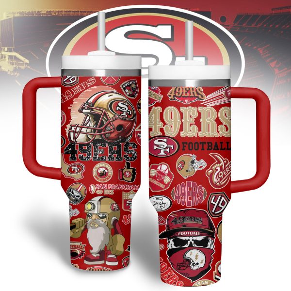 San Francisco 49ers NFL Custom Stanley Quencher 30oz-40oz Stainless Steel Tumbler Hot And Cold Tumbler