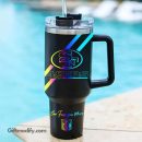 San Francisco 49ers NFL Hologram Logo Custom Stanley Quencher 30oz-40oz Stainless Steel Tumbler Hot And Cold Tumbler