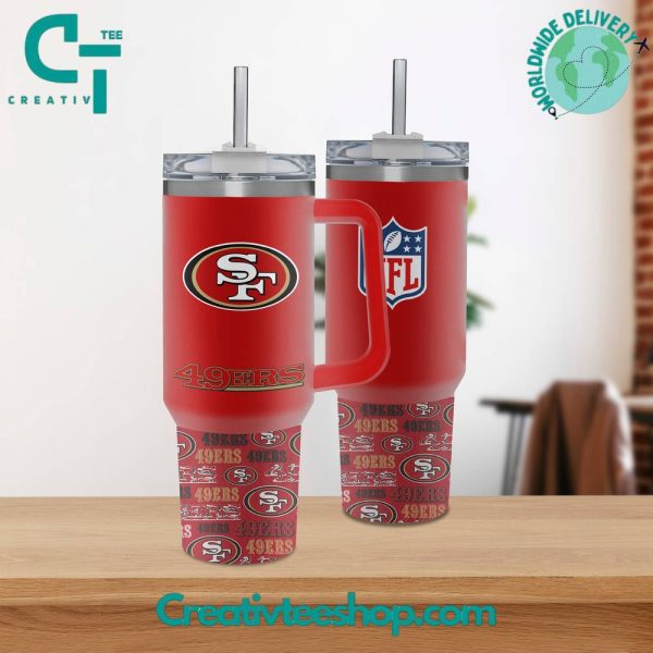 San Francisco 49ers NFL Custom Stanley Quencher 30oz-40oz Stainless Steel Tumbler Hot And Cold Tumbler