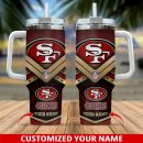 San Francisco 49ers NFL Custom Stanley Quencher 30oz-40oz Stainless Steel Tumbler Hot And Cold Tumbler