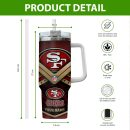 San Francisco 49ers NFL Custom Stanley Quencher 30oz-40oz Stainless Steel Tumbler Hot And Cold Tumbler