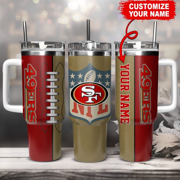San Francisco 49ers NFL Custom Stanley Quencher 30oz-40oz Stainless Steel Tumbler Hot And Cold Tumbler