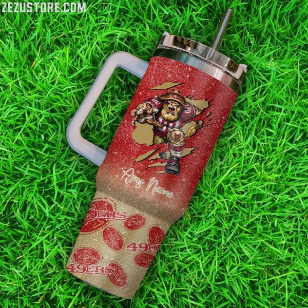 San Francisco 49ers NFL Custom Stanley Quencher 30oz-40oz Stainless Steel Tumbler Hot And Cold Tumbler - Image 2