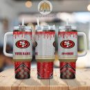 San Francisco 49ers Glitter NFL Custom Stanley Quencher 30oz-40oz Stainless Steel Tumbler Hot And Cold Tumbler