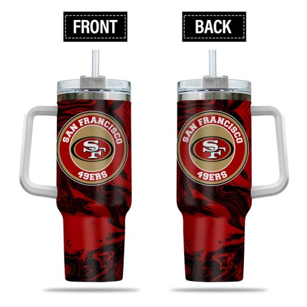 San Francisco 49ers NFL Custom Stanley Quencher 30oz-40oz Stainless Steel Tumbler Hot And Cold Tumbler