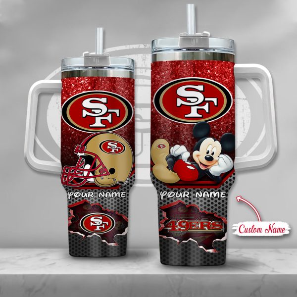 San Francisco 49ers NFL Custom Stanley Quencher 30oz-40oz Stainless Steel Tumbler Hot And Cold Tumbler