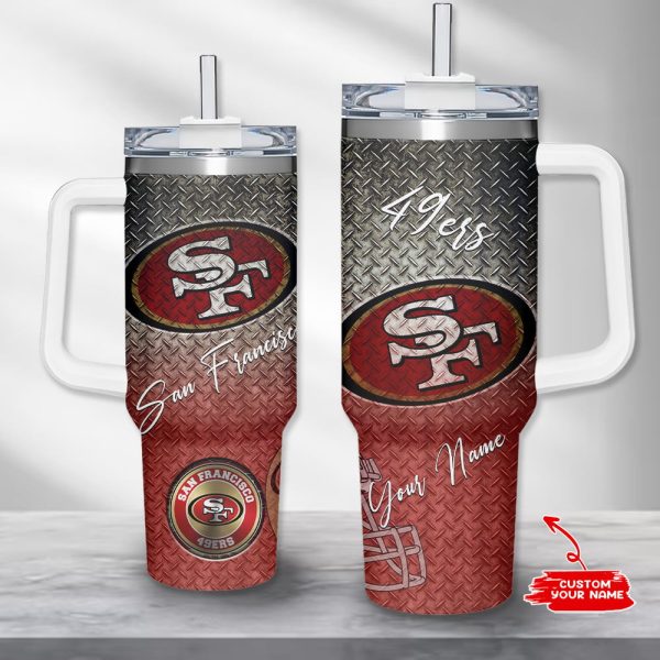 San Francisco 49ers NFL Custom Stanley Quencher 30oz-40oz Stainless Steel Tumbler Hot And Cold Tumbler