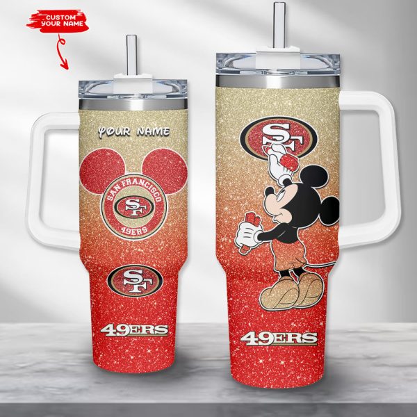 San Francisco 49ers NFL Custom Stanley Quencher 30oz-40oz Stainless Steel Tumbler Hot And Cold Tumbler