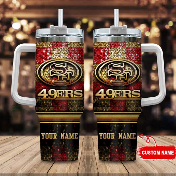 San Francisco 49ers NFL Custom Stanley Quencher 30oz-40oz Stainless Steel Tumbler Hot And Cold Tumbler