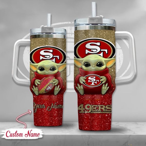 San Francisco 49ers NFL Custom Stanley Quencher 30oz-40oz Stainless Steel Tumbler Hot And Cold Tumbler