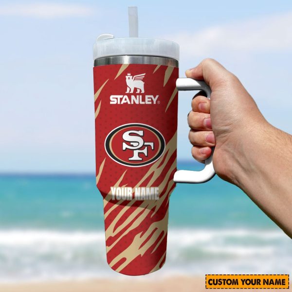 San Francisco 49ers NFL Custom Stanley Quencher 30oz-40oz Stainless Steel Tumbler Hot And Cold Tumbler