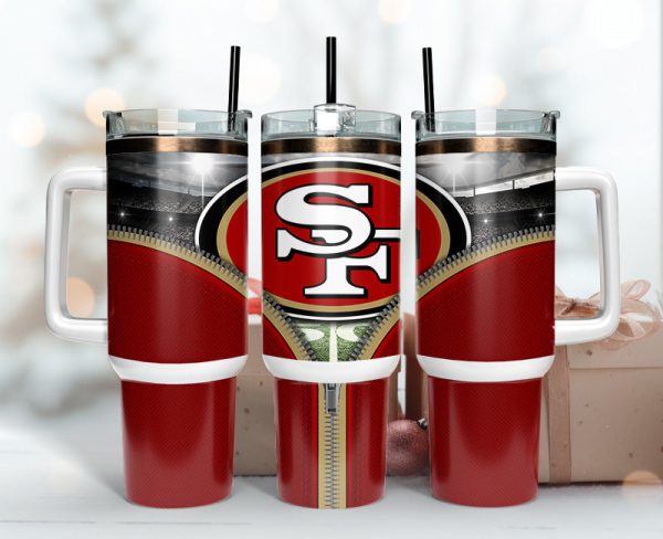 San Francisco 49ers NFL Custom Stanley Quencher 30oz-40oz Stainless Steel Tumbler Hot And Cold Tumbler
