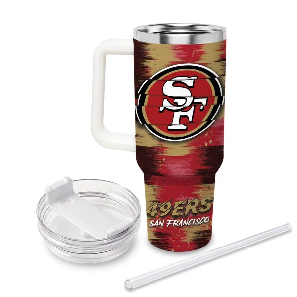 San Francisco 49ers Cartoon Custom Stanley Quencher 30oz-40oz Stainless Steel Tumbler - Image 2