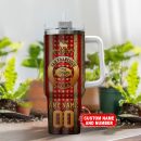 San Francisco 49ers NFL Golden Logos US Flag Custom Stanley Quencher 30oz-40oz Stainless Steel Tumbler Hot And Cold Tumbler
