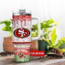 San Francisco 49ers NFL Glitter Custom Stanley Quencher 30oz-40oz Stainless Steel Tumbler Hot And Cold Tumbler