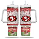 San Francisco 49ers NFL Glitter Custom Stanley Quencher 30oz-40oz Stainless Steel Tumbler Hot And Cold Tumbler