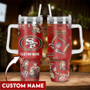 San Francisco 49ers NFL Custom Stanley Quencher 30oz-40oz Stainless Steel Tumbler Hot And Cold Tumbler