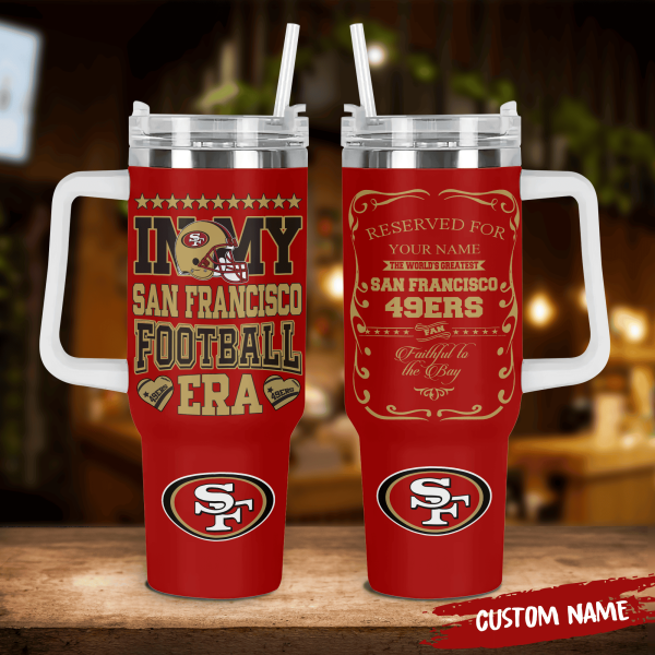 San Francisco 49ers NFL Custom Stanley Quencher 30oz-40oz Stainless Steel Tumbler Hot And Cold Tumbler
