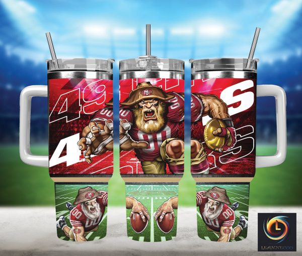 San Francisco 49ers NFL Mascot Custom Stanley Quencher 30oz-40oz Stainless Steel Tumbler Hot And Cold Tumbler