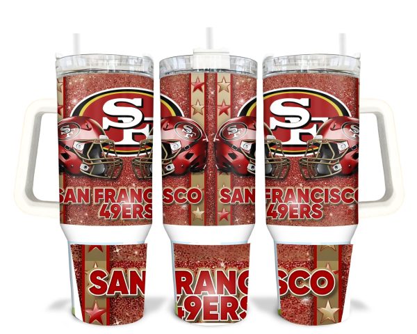 San Francisco 49ers NFL Custom Stanley Quencher 30oz-40oz Stainless Steel Tumbler Hot And Cold Tumbler