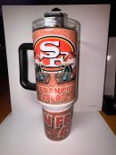 San Francisco 49ers NFL Custom Stanley Quencher 30oz-40oz Stainless Steel Tumbler Hot And Cold Tumbler