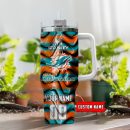 Miami Dolphins NFL Custom Stanley Quencher 30oz-40oz Stainless Steel Tumbler Hot And Cold Tumbler