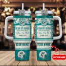 Miami Dolphins NFL Vintage Kings Of Football Custom Stanley Quencher 30oz-40oz Stainless Steel Tumbler Hot And Cold Tumbler
