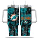 Miami Dolphins NFL Hunting Custom Stanley Quencher 30oz-40oz Stainless Steel Tumbler Hot And Cold Tumbler