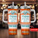 Miami Dolphins NFL Kings of Football Custom Stanley Quencher 30oz-40oz Stainless Steel Tumbler Hot And Cold Tumbler