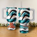 Miami Dolphins NFL Custom Stanley Quencher 30oz-40oz Stainless Steel