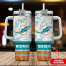 Miami Dolphins NFL Custom Stanley Quencher 30oz-40oz Stainless Steel Tumbler Hot And Cold Tumbler