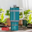 Miami Dolphins NFL Crystal Custom Stanley Quencher 30oz-40oz Stainless Steel Tumbler Hot And Cold Tumbler