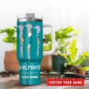 Miami Dolphins NFL Energy Nutrition Facts Custom Stanley Quencher 30oz-40oz Stainless Steel Tumbler Hot And Cold Tumbler