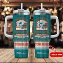 Miami Dolphins NFL Fan Cave Custom Stanley Quencher 30oz-40oz Stainless Steel Tumbler Hot And Cold Tumbler