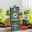 Miami Dolphins NFL Camouflage Custom Stanley Quencher 30oz-40oz Stainless Steel Tumbler Hot And Cold Tumbler