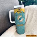 NFL Miami Dolphins Custom Stanley Quencher 30oz-40oz Stainless Steel Tumbler Hot And Cold Tumbler