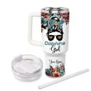 Miami Dolphins NFL Custom Stanley Quencher 30oz-40oz Stainless Steel Tumbler