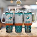 Miami Dolphins Glitter NFL Custom Stanley Quencher 30oz-40oz Stainless Steel Tumbler Hot And Cold Tumbler