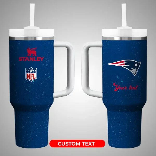 New England Patriots NFL Custom Stanley Quencher 30oz-40oz Stainless Steel