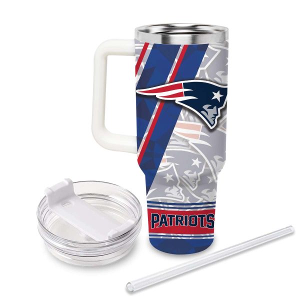 New England Patriots NFL Custom Stanley Quencher 30oz-40oz Stainless Steel Tumbler Hot And Cold Tumbler - Image 2