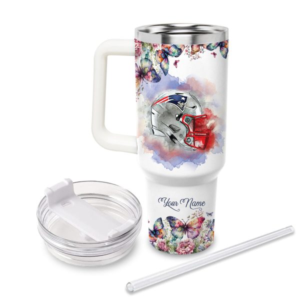 New England Patriots NFL Custom Stanley Quencher 30oz-40oz Stainless Steel Tumbler Hot And Cold Tumbler - Image 2