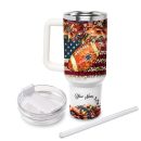 New England Patriots NFL Custom Stanley Quencher 30oz-40oz Stainless Steel Tumbler Hot And Cold Tumbler
