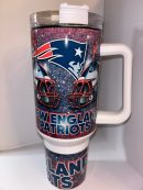 New England Patriots NFL Custom Stanley Quencher 30oz-40oz Stainless Steel Tumbler Hot And Cold Tumbler