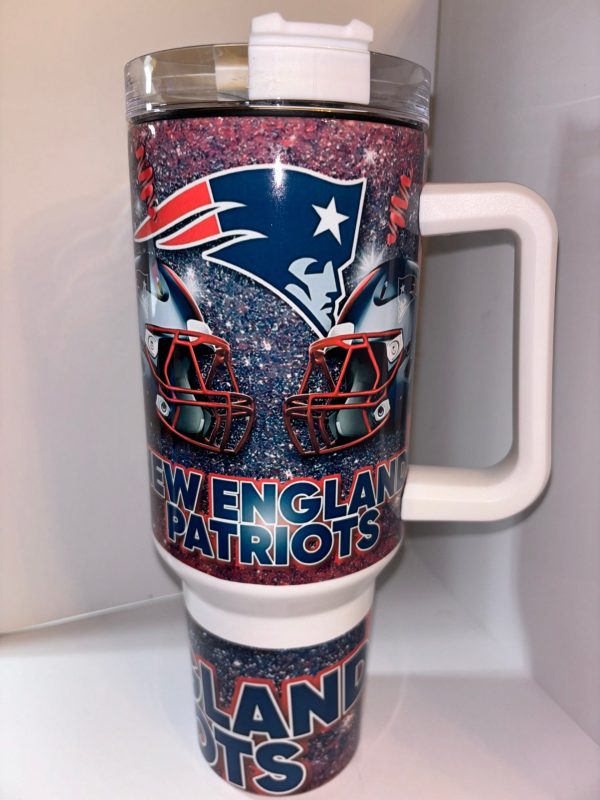 New England Patriots NFL Custom Stanley Quencher 30oz-40oz Stainless Steel Tumbler Hot And Cold Tumbler - Image 2