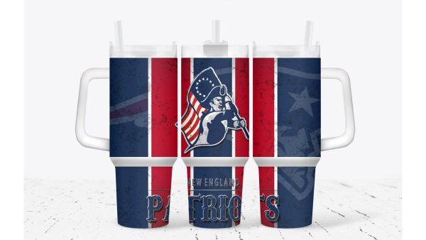 New England Patriots Football NFL Custom Stanley Quencher 30oz-40oz Stainless Steel Tumbler Hot And Cold Tumbler