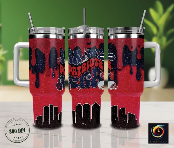 New England Patriots NFL Glitter Custom Stanley Quencher 30oz-40oz Stainless Steel Tumbler Hot And Cold Tumbler