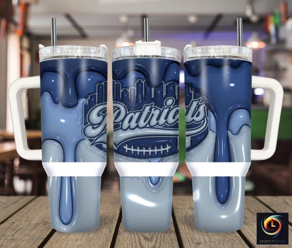 New England Patriots NFL Custom Stanley Quencher 30oz-40oz Stainless Steel Tumbler Hot And Cold Tumbler