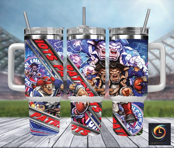 New England Patriots NFL Mascot Custom Stanley Quencher 30oz-40oz Stainless Steel Tumbler Hot And Cold Tumbler